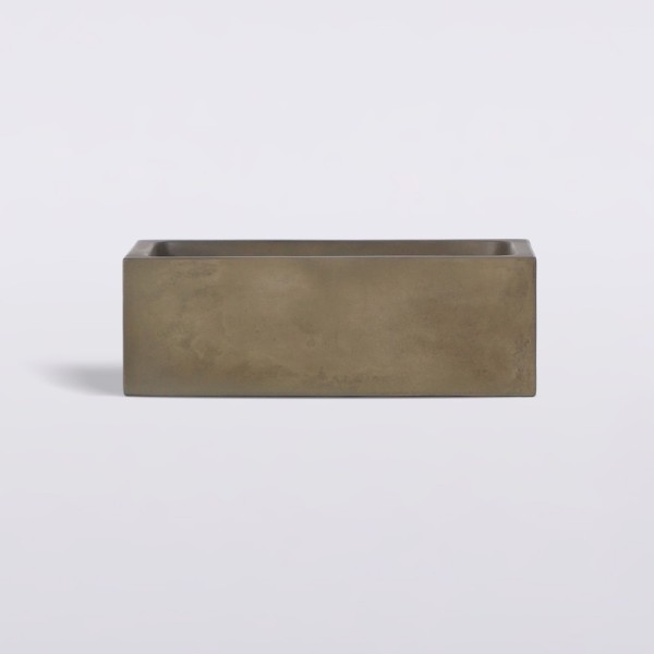 Vasque en béton rectangulaire - Couleur naturelle - Slate Wave