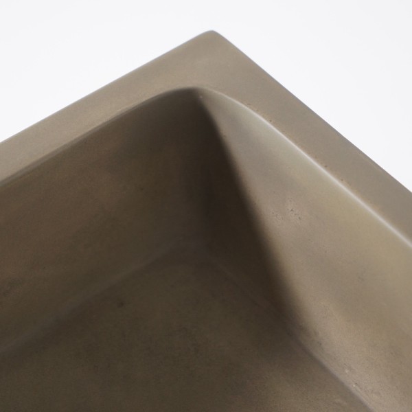 Vasque en béton rectangulaire - Couleur naturelle - Slate Wave