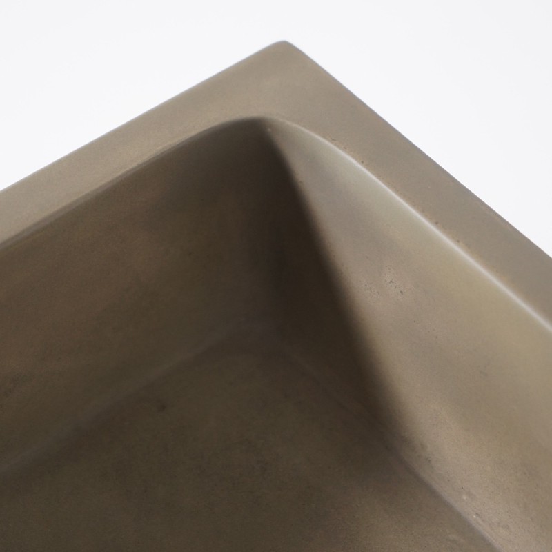 Vasque en béton rectangulaire - Couleur naturelle - Slate Wave