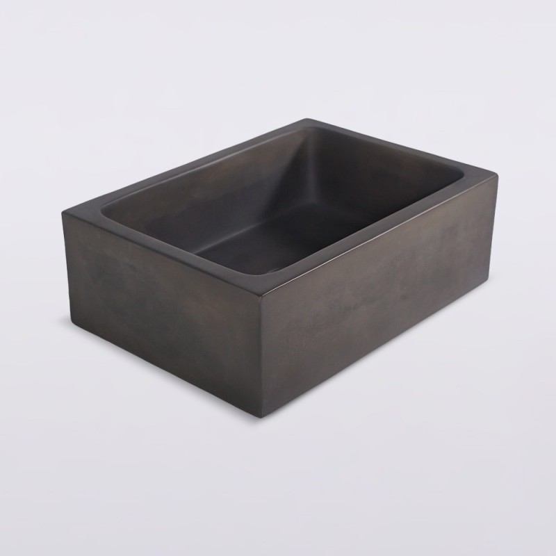 Vasque en béton rectangulaire - Anthracite profond - Slate Wave