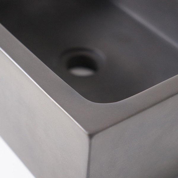 Vasque en béton rectangulaire - Anthracite profond - Slate Wave
