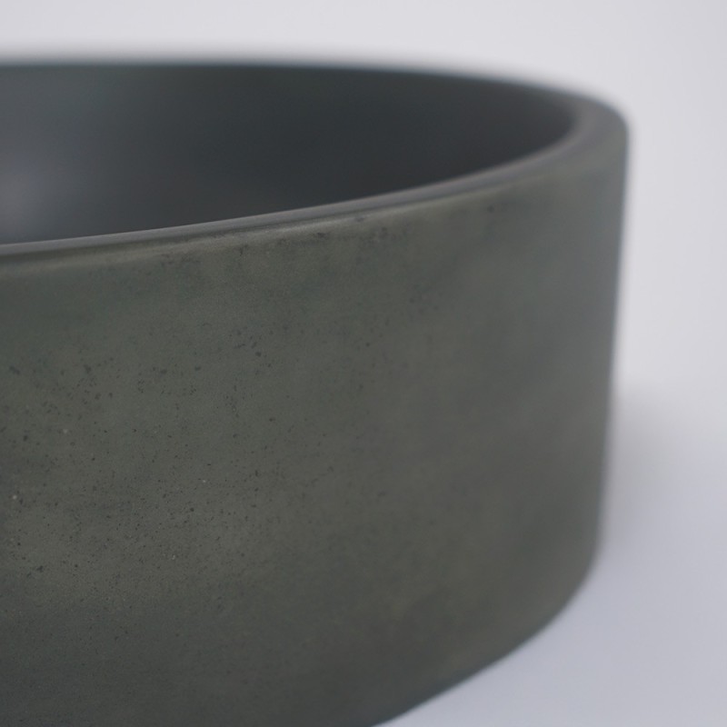 Vasque en béton ronde - Vert cuivre - Mineral