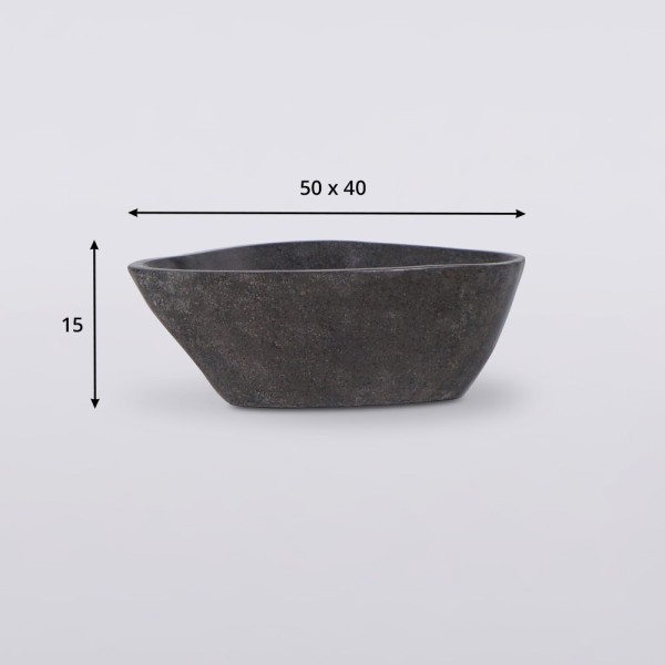 Vasque de salle bain à poser en pierre polie - River Stone
