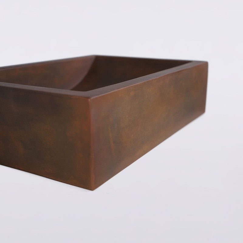 Vasque en béton rectangulaire - Brun vintage - Pure Cast