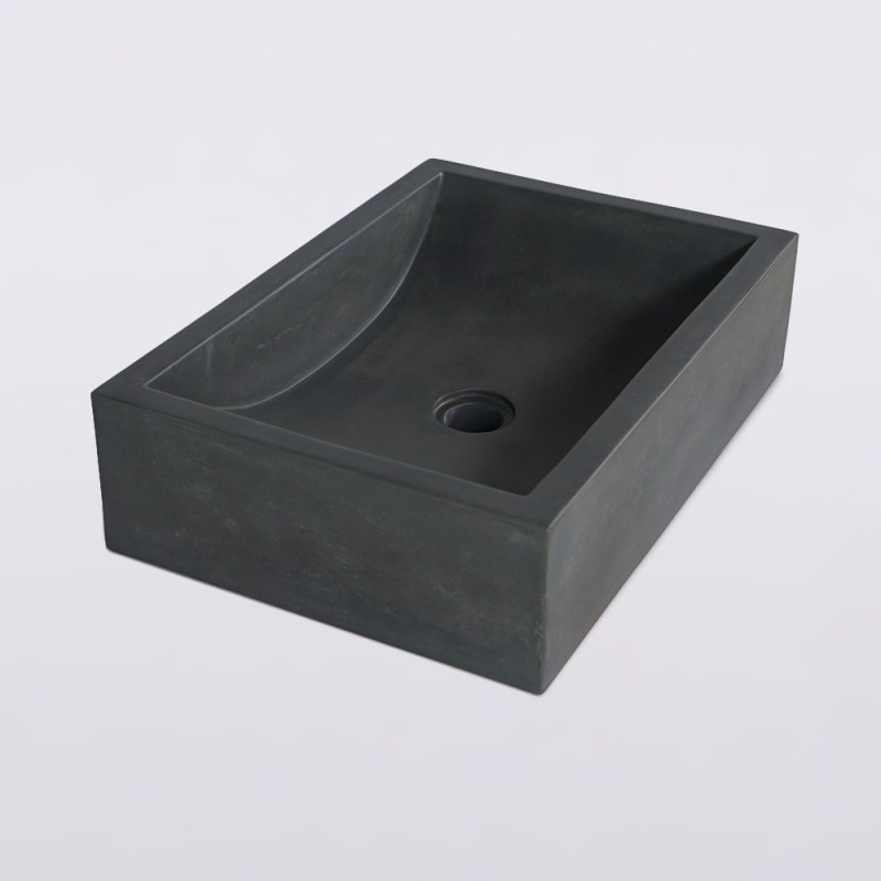 Vasque en béton rectangulaire - Vert cuivré - Pure Cast