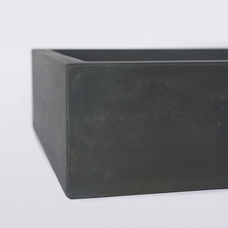Vasque en béton rectangulaire - Vert cuivré - Pure Cast