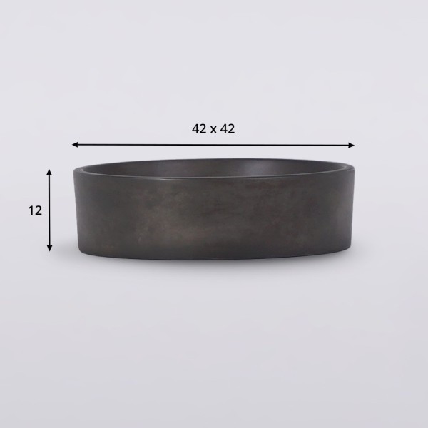 Vasque ronde en béton - Anthracite profond - Mineral