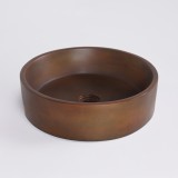 Vasque ronde en béton - Brun vintage - Mineral