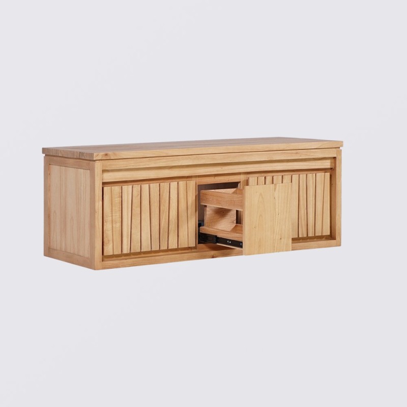 Meuble de salle de bain en bois naturel 120 cm - Neo
