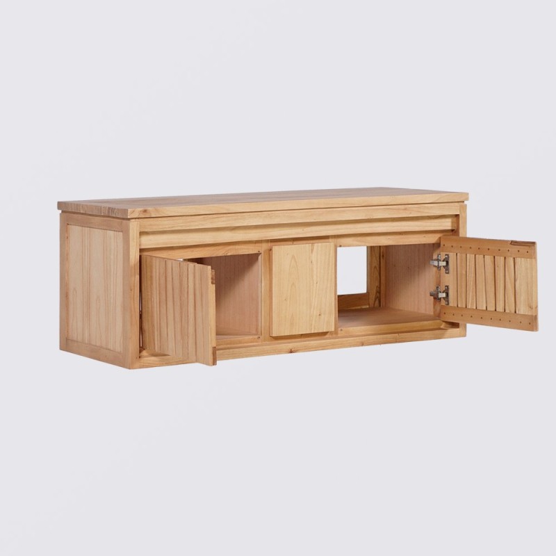 Meuble de salle de bain en bois naturel 120 cm - Neo