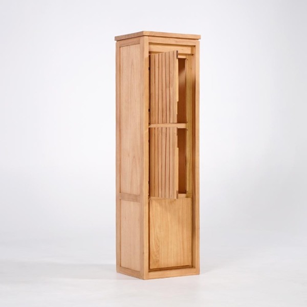 Colonne de salle de bain en bois naturel - Neo