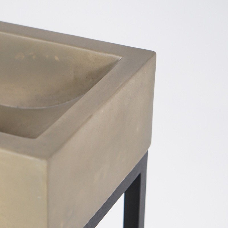 Lave-mains avec porte-serviette et vasque en béton - Core