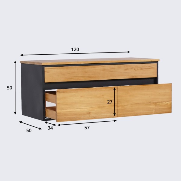Meuble de salle de bain 120 cm - Kirei