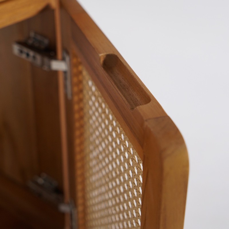 Meuble de salle de bain suspendu en teck massif - Indira