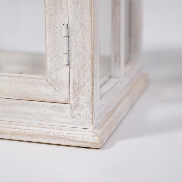 Lot de 2 lanternes en bois et métal - Cottage