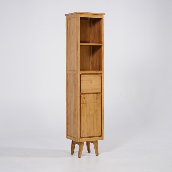 Colonne de salle de bain en bois naturel - Pragati