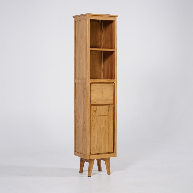 Colonne de salle de bain en bois naturel - Pragati