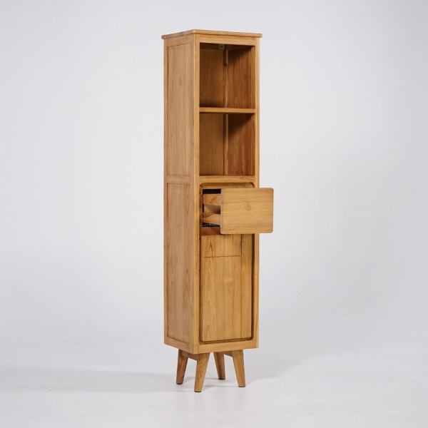 Colonne de salle de bain en bois naturel - Pragati
