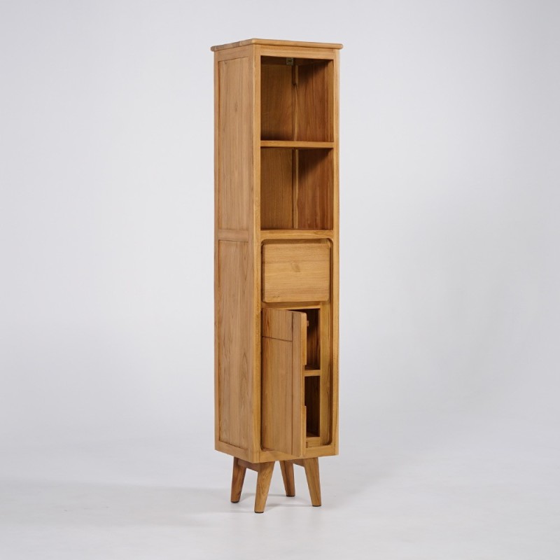 Colonne de salle de bain en bois naturel - Pragati