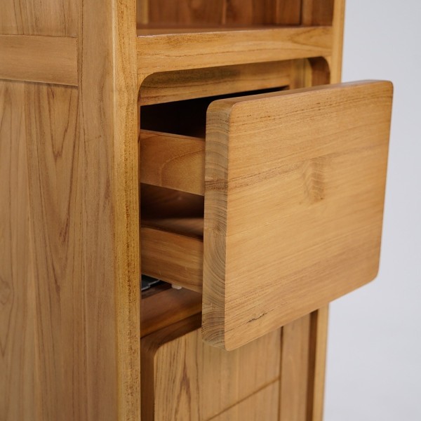 Colonne de salle de bain en bois naturel - Pragati