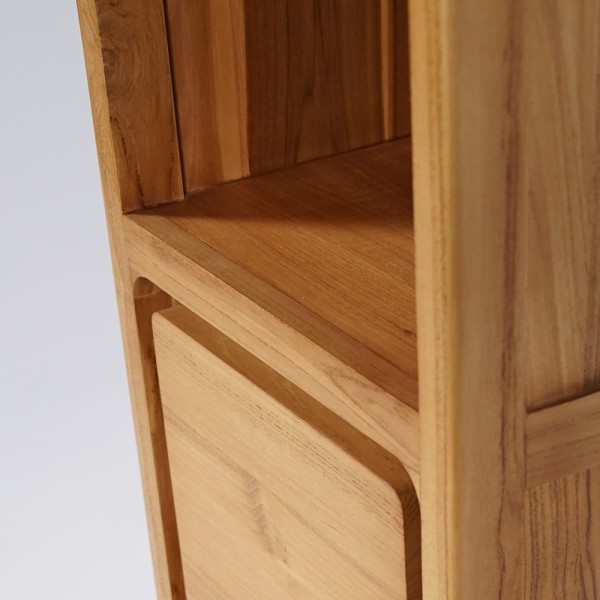Colonne de salle de bain en bois naturel - Pragati