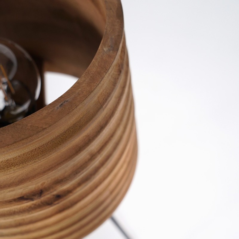 Lampe sur pied en bois naturel - Nomade