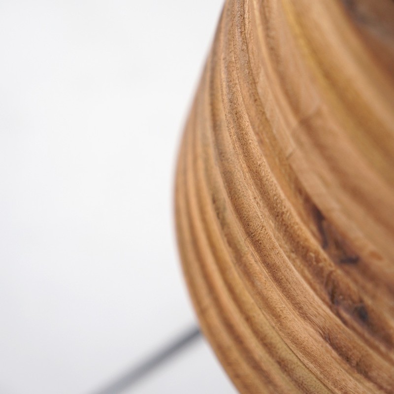 Lampe sur pied en bois naturel - Nomade
