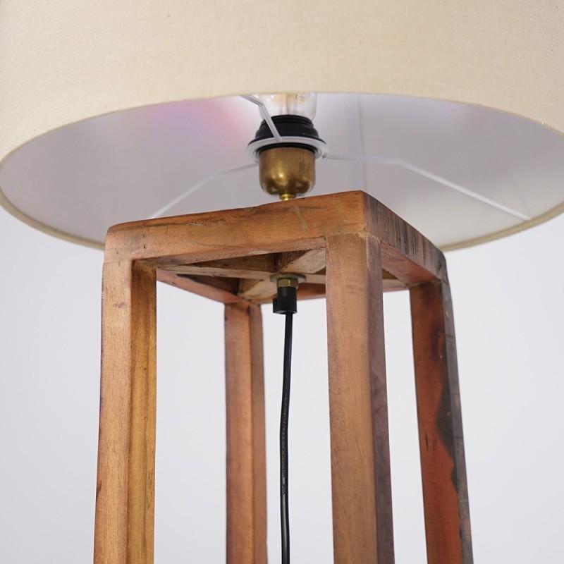 Lampe sur pied en bois naturel - Heritage
