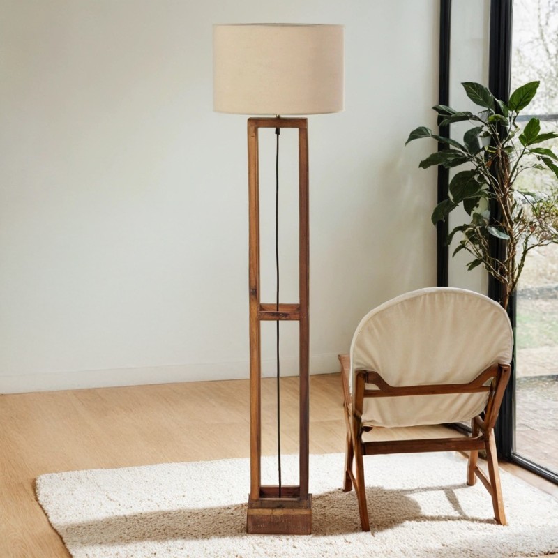 Lampe sur pied en bois naturel - Heritage