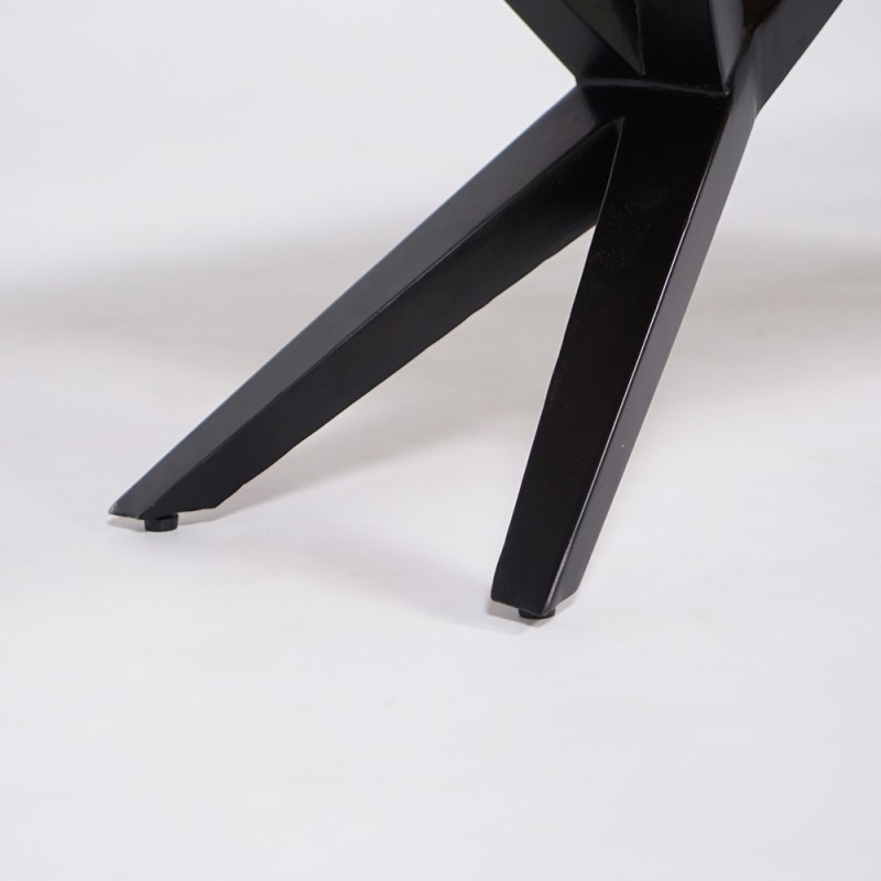 Table basse en bois naturel avec pieds métal - Helix