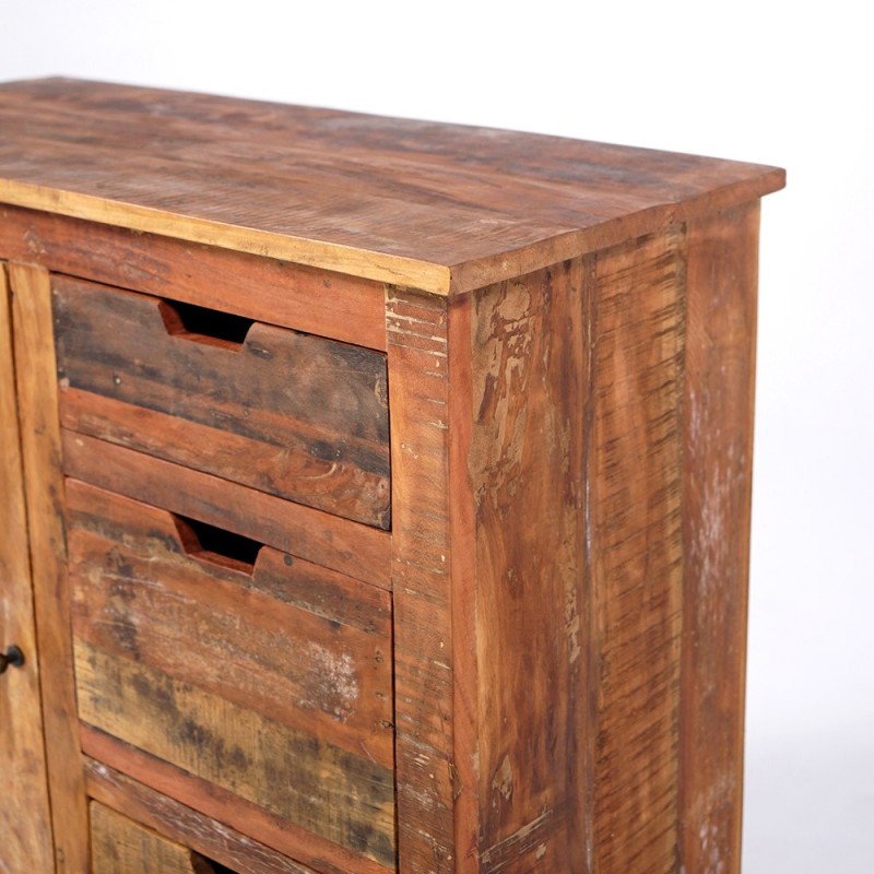 Buffet 90 cm en bois recyclé - Terra Nova