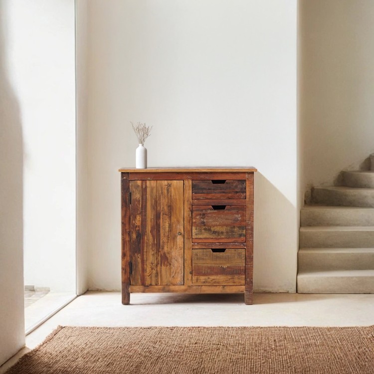 Buffet 90 cm en bois recyclé - Terra Nova