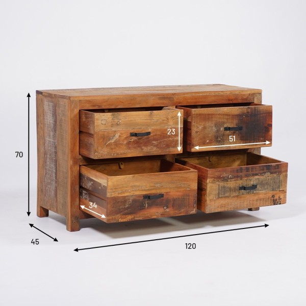 Commode en bois recyclé - Terra Nova