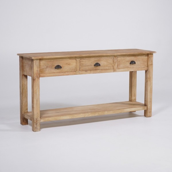 Console en bois naturel 3 tiroirs - Timber