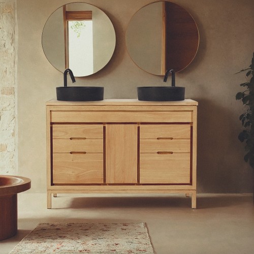 Meuble sous vasque en bois massif 120 cm - Ashwini