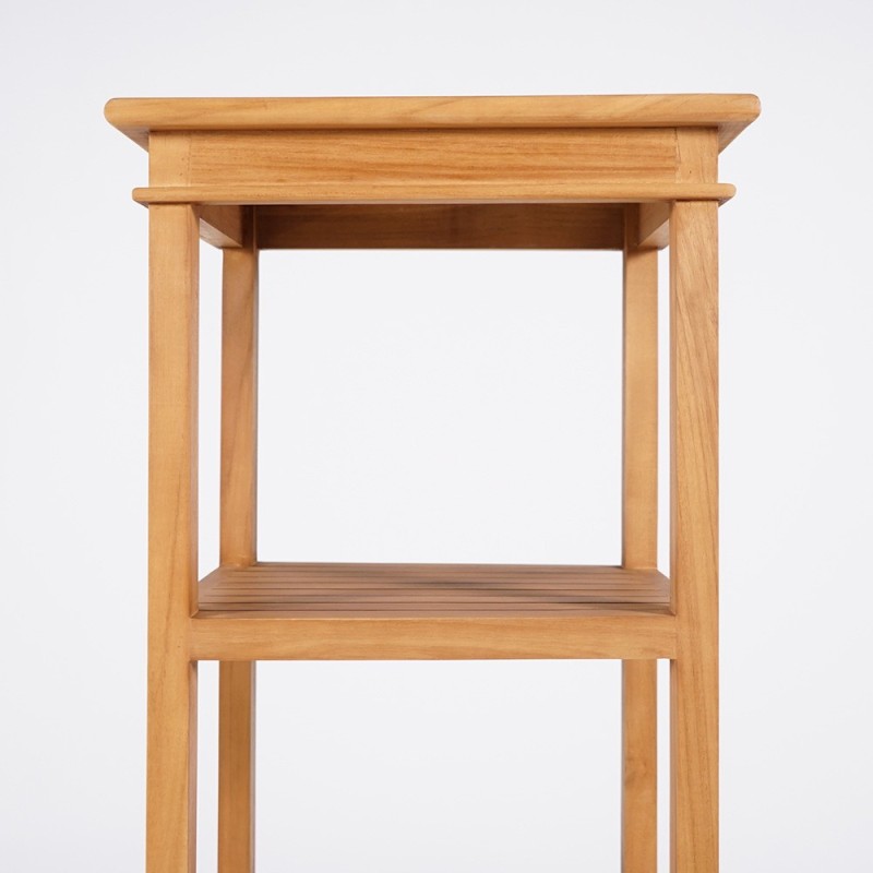 Colonne de rangement de salle de bain en bois de teck massif - Mira