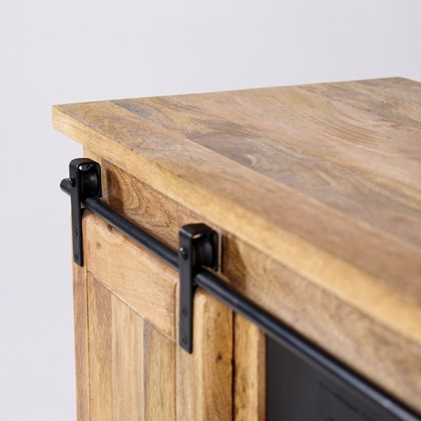 Petit buffet industriel bois et métal 90cm - Paris