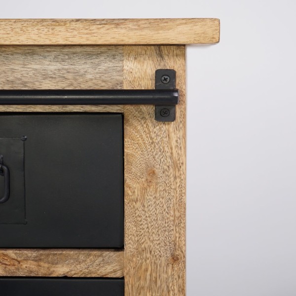 Petit buffet industriel bois et métal 90cm - Paris