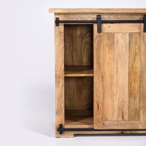 Petit buffet industriel bois et métal 90cm - Paris