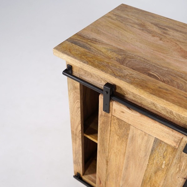 Petit buffet industriel bois et métal 90cm - Paris