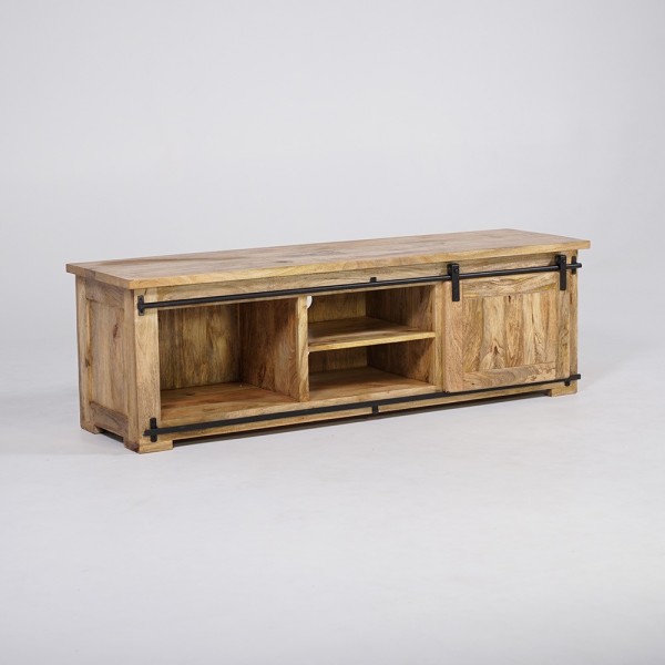 Meuble TV industriel bois et métal 160 cm - Paris