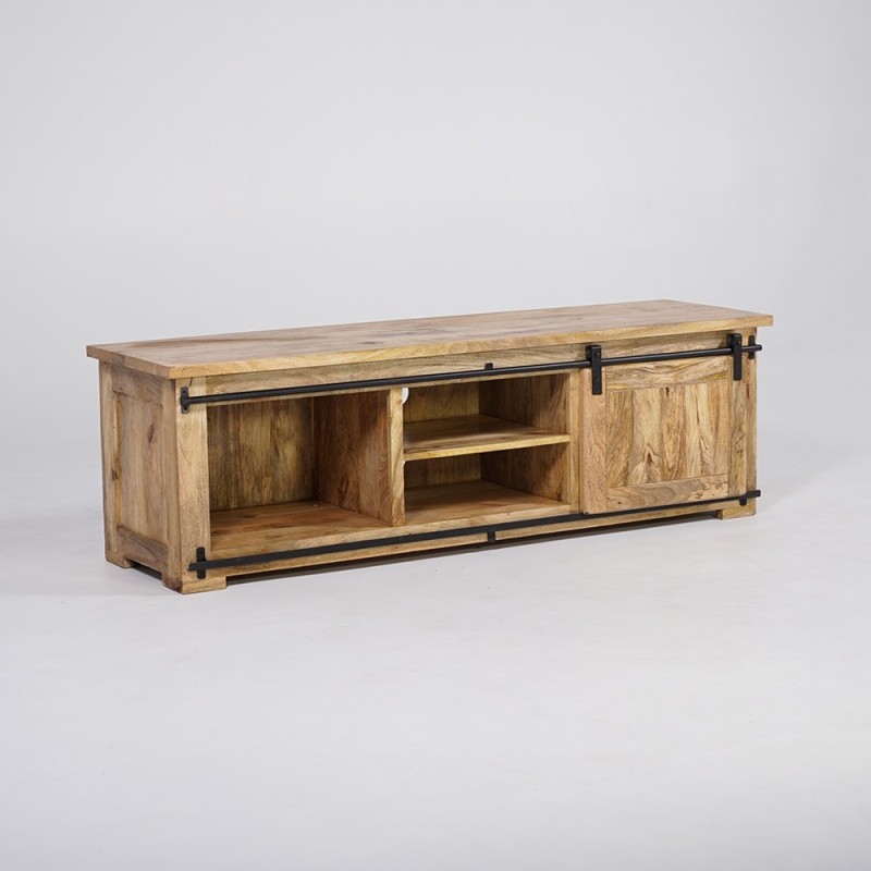 Meuble TV industriel bois et métal 160 cm - Paris