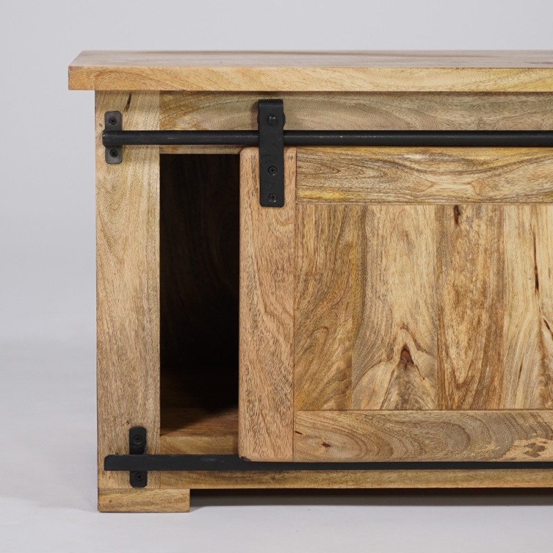 Meuble TV industriel bois et métal 160 cm - Paris