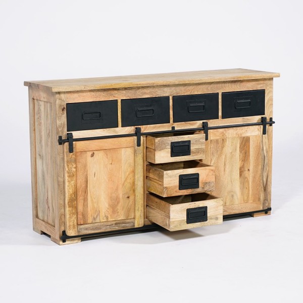 Buffet industriel bois et métal 150cm - Paris