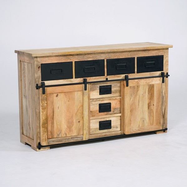 Buffet industriel bois et métal 150cm - Paris