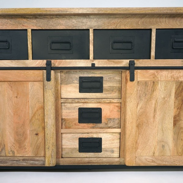 Buffet industriel bois et métal 150cm - Paris