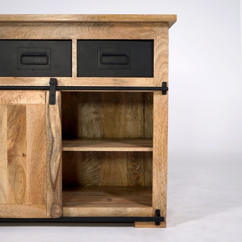 Buffet industriel bois et métal 150cm - Paris