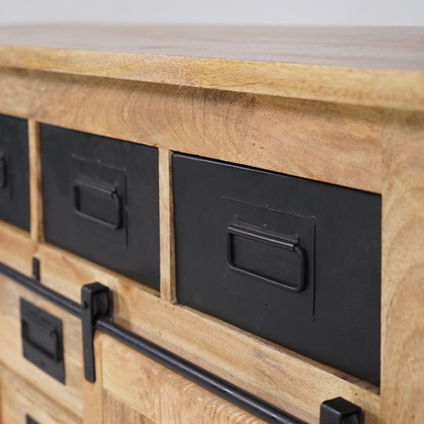 Buffet industriel bois et métal 150cm - Paris