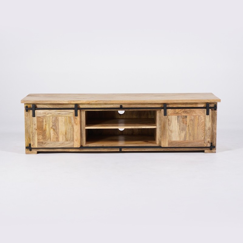 Meuble TV industriel bois et métal 180 cm - Paris