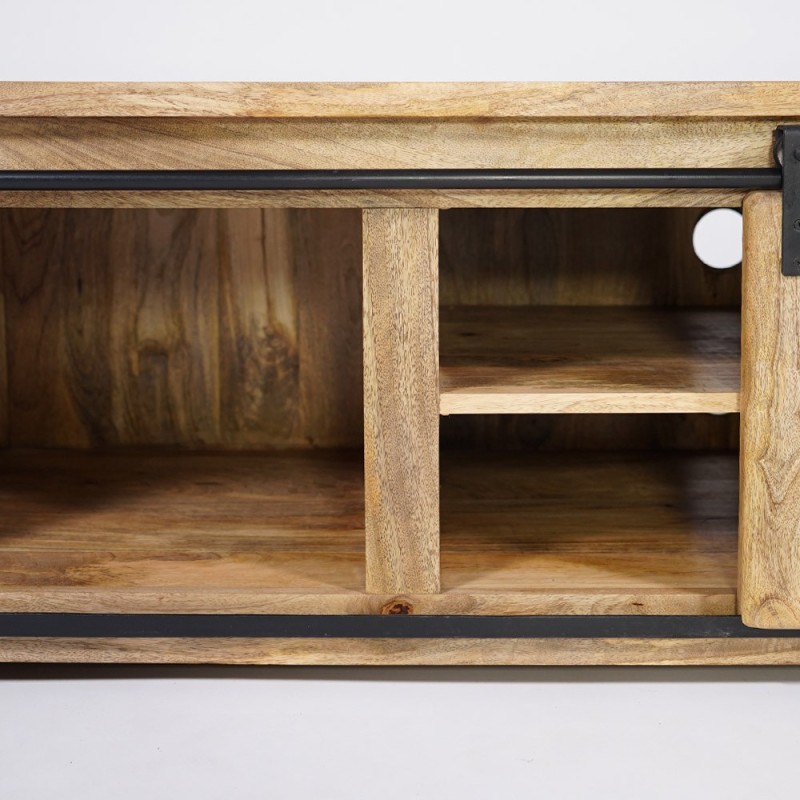 Meuble TV industriel bois et métal 180 cm - Paris